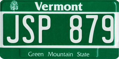 VT license plate JSP879
