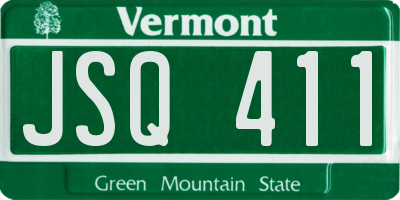 VT license plate JSQ411