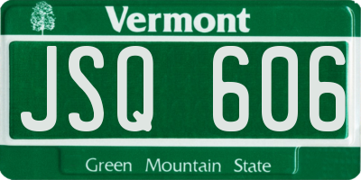 VT license plate JSQ606