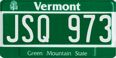 VT license plate JSQ973