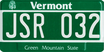 VT license plate JSR032