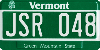 VT license plate JSR048