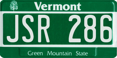 VT license plate JSR286