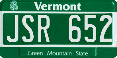 VT license plate JSR652