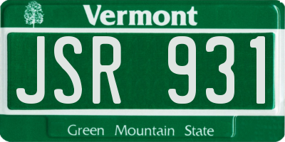 VT license plate JSR931