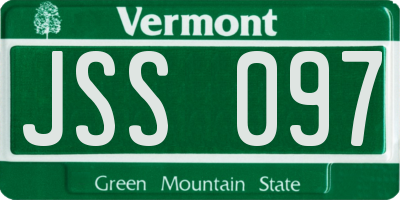 VT license plate JSS097