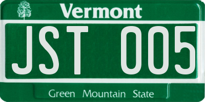 VT license plate JST005