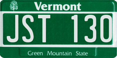 VT license plate JST130