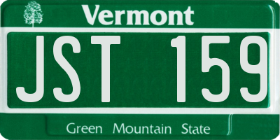 VT license plate JST159
