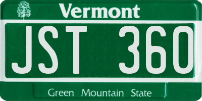 VT license plate JST360