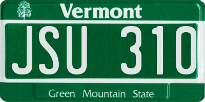VT license plate JSU310