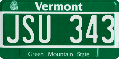 VT license plate JSU343