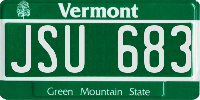 VT license plate JSU683