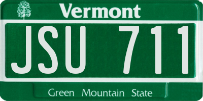 VT license plate JSU711