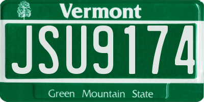 VT license plate JSU9174