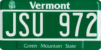 VT license plate JSU972