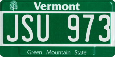 VT license plate JSU973