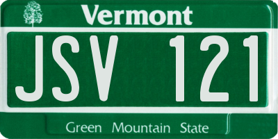 VT license plate JSV121