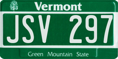 VT license plate JSV297