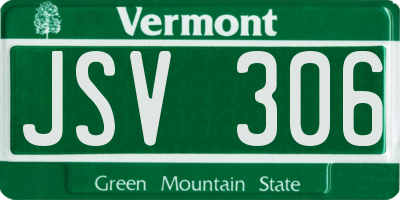 VT license plate JSV306