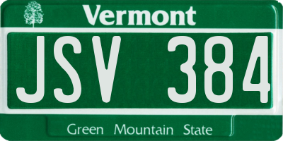 VT license plate JSV384