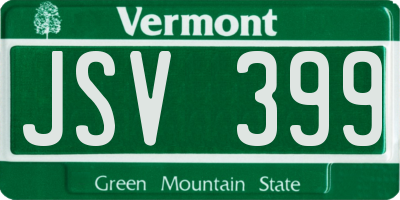 VT license plate JSV399