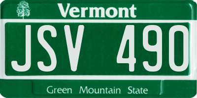 VT license plate JSV490