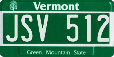 VT license plate JSV512