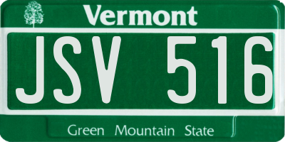 VT license plate JSV516