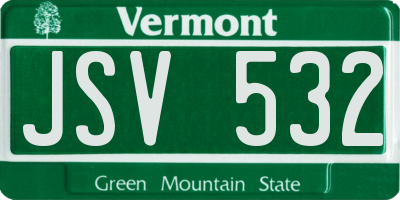VT license plate JSV532