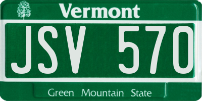 VT license plate JSV570