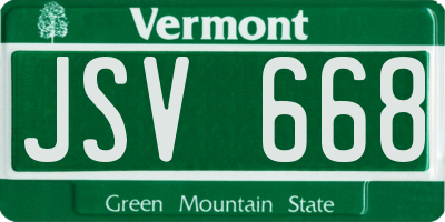 VT license plate JSV668