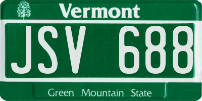 VT license plate JSV688
