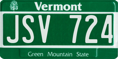VT license plate JSV724