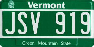 VT license plate JSV919