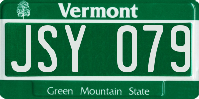 VT license plate JSY079