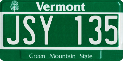 VT license plate JSY135