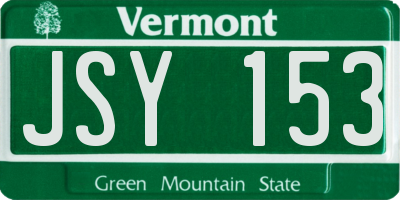 VT license plate JSY153