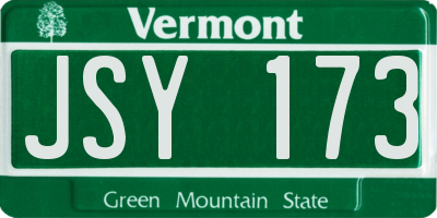 VT license plate JSY173