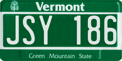 VT license plate JSY186