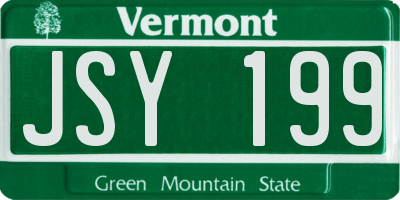 VT license plate JSY199