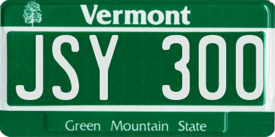 VT license plate JSY300