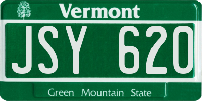 VT license plate JSY620