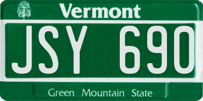 VT license plate JSY690