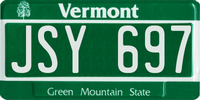 VT license plate JSY697