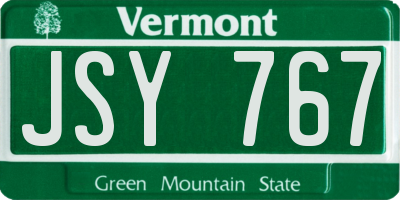 VT license plate JSY767