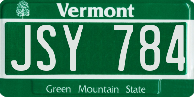 VT license plate JSY784