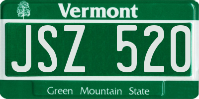 VT license plate JSZ520