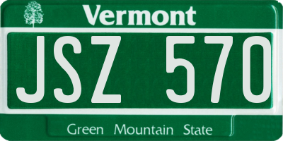 VT license plate JSZ570