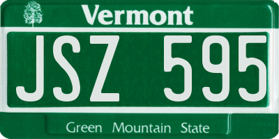 VT license plate JSZ595